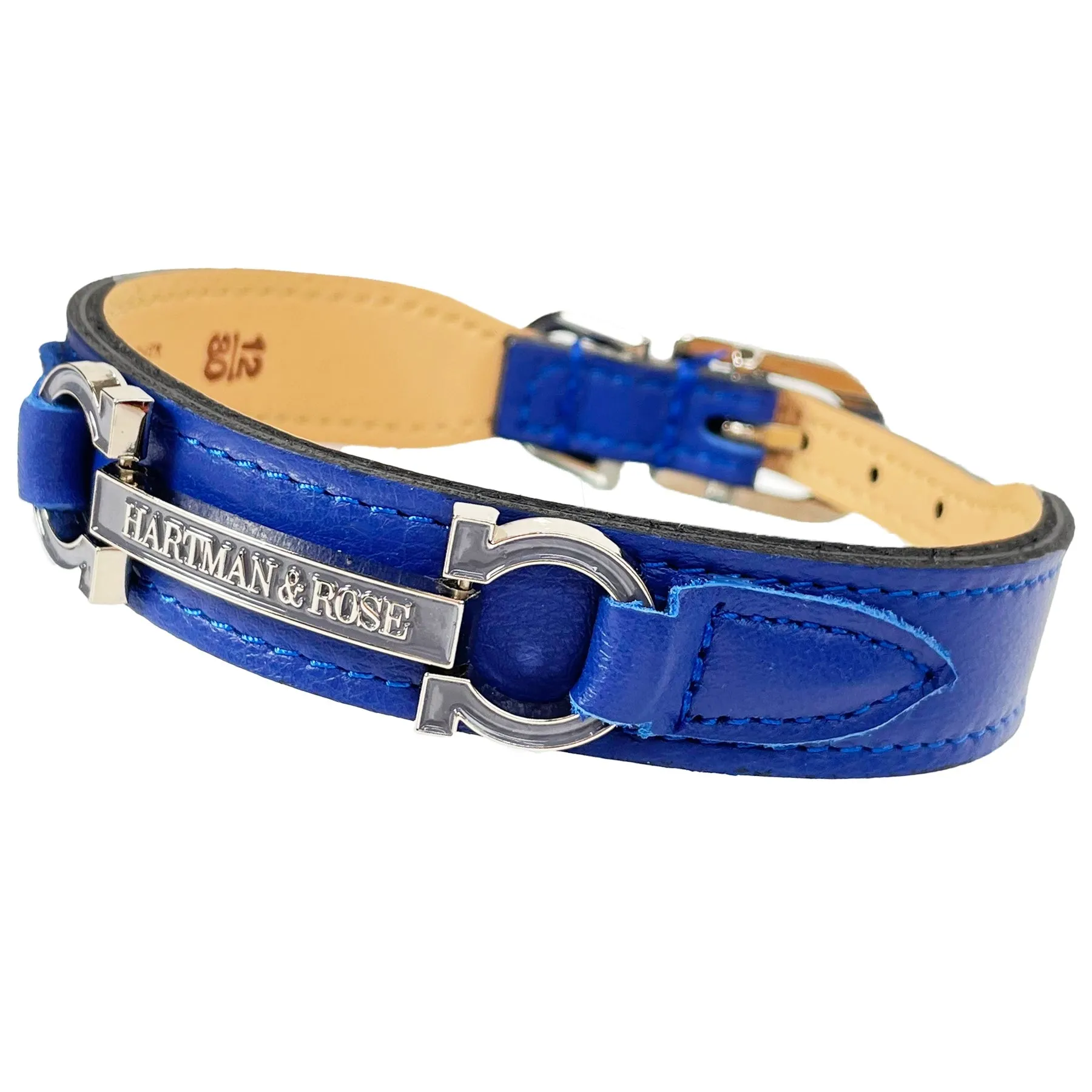 Signature Dog Collar in Cobalt Blue & Nickel