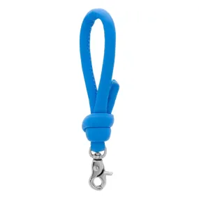 Small keyhanger in soft leather and metal / 14868 - French blue