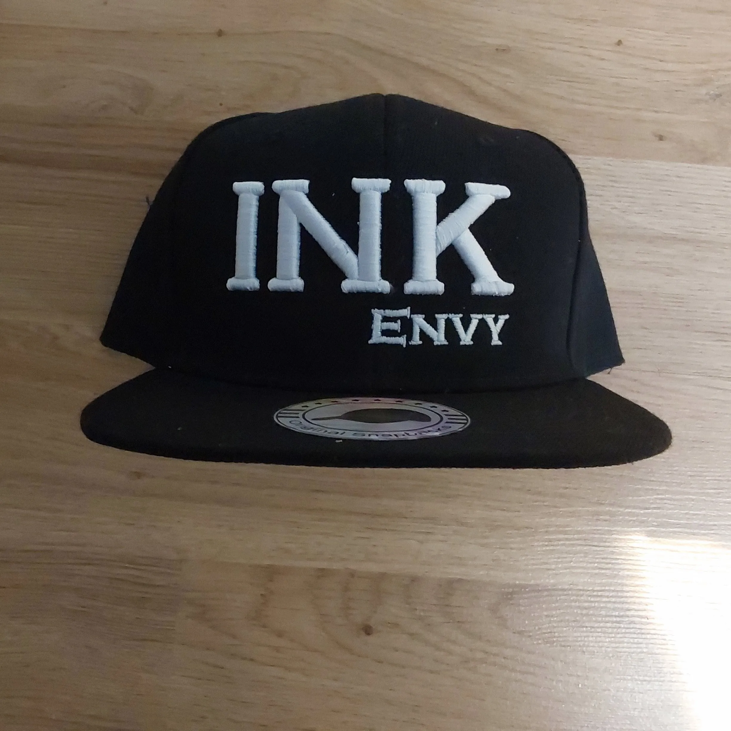 Snapback Bold INK White on Black With Puff Lettering ll