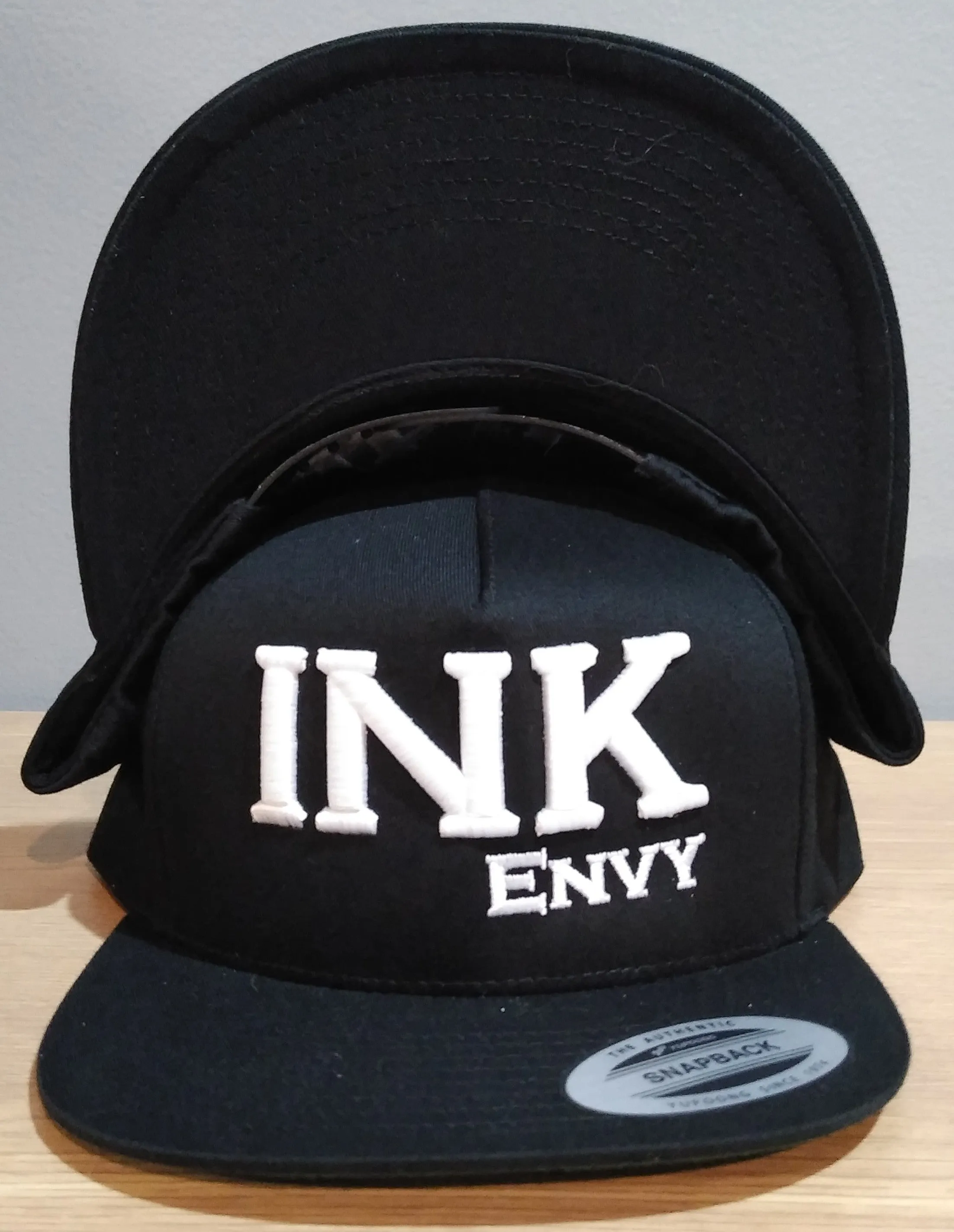 Snapback Bold INK White on Black With Puff Lettering ll