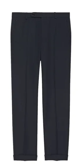 STRAIGHT-LEG WOOL TROUSERS