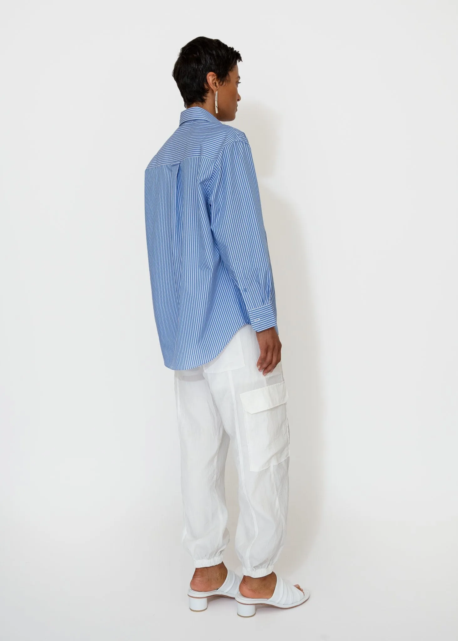 Stripe Oversized Shirt in Blue