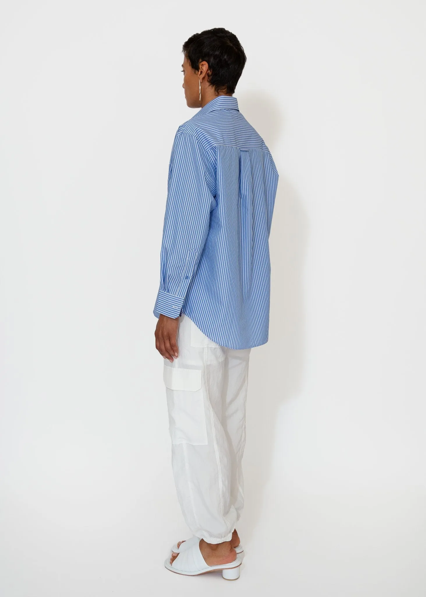 Stripe Oversized Shirt in Blue