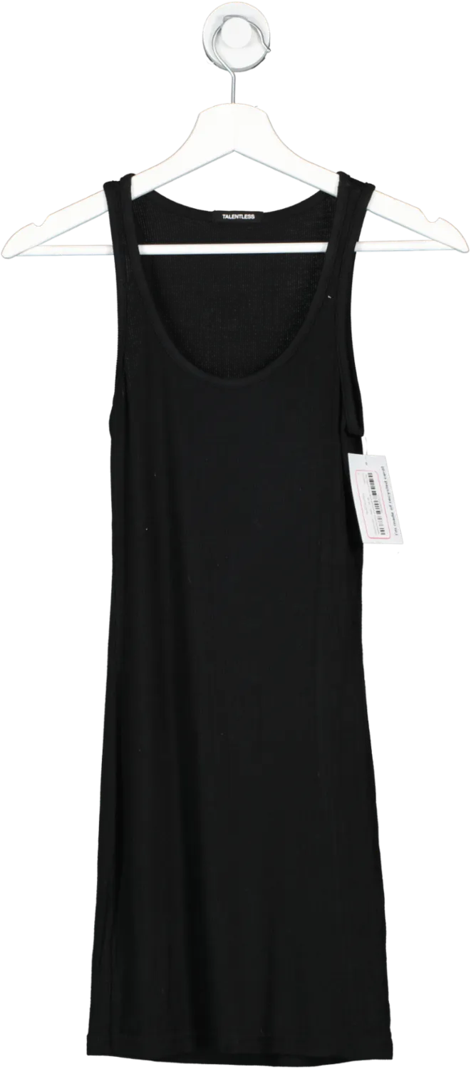 TALENTLESS Black Modal Tank Dress UK XS