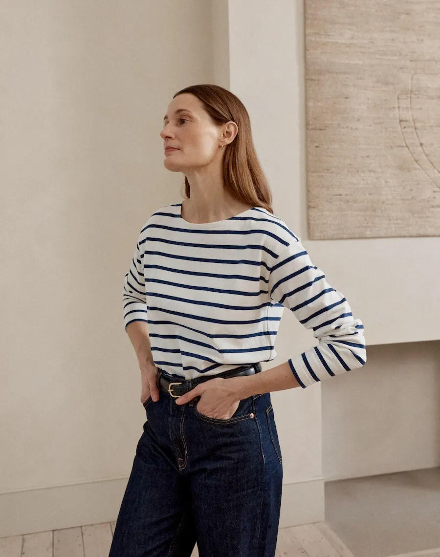 The BRETON JERSEY - Navy & Ecru