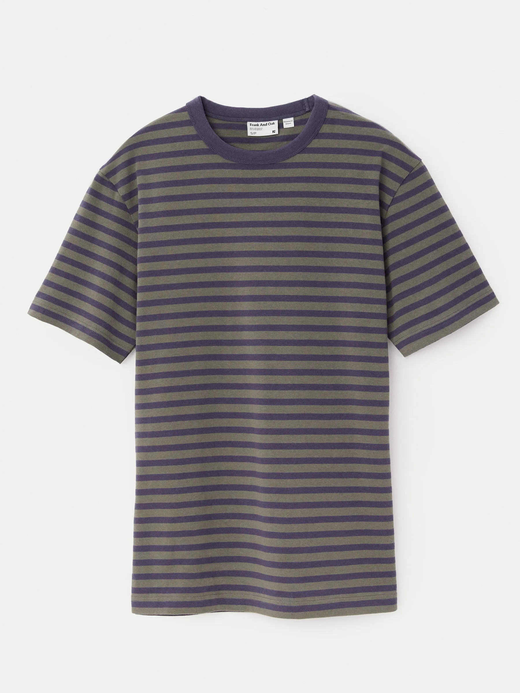 The Relaxed Striped T-Shirt in Boreal Green