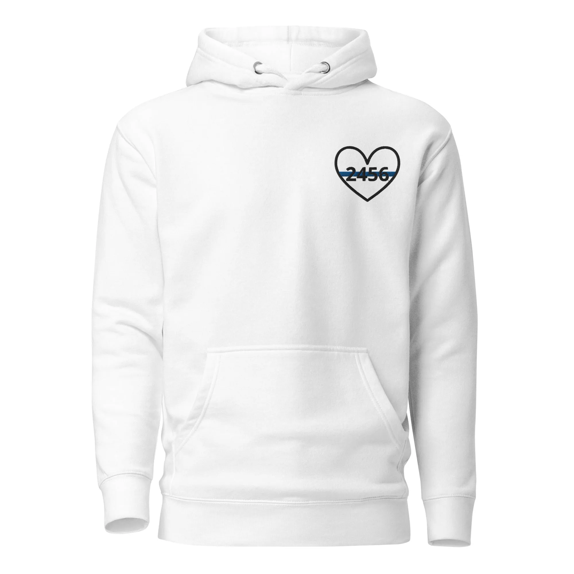 Thin Blue Line Custom Heart Hoodie