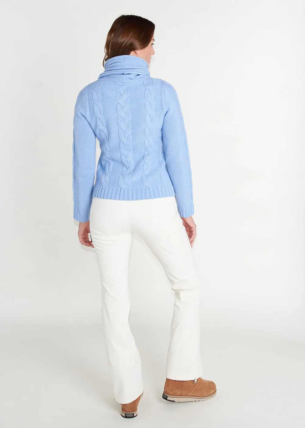 Tilly Cable Knit Sweater - Periwinkle Blue