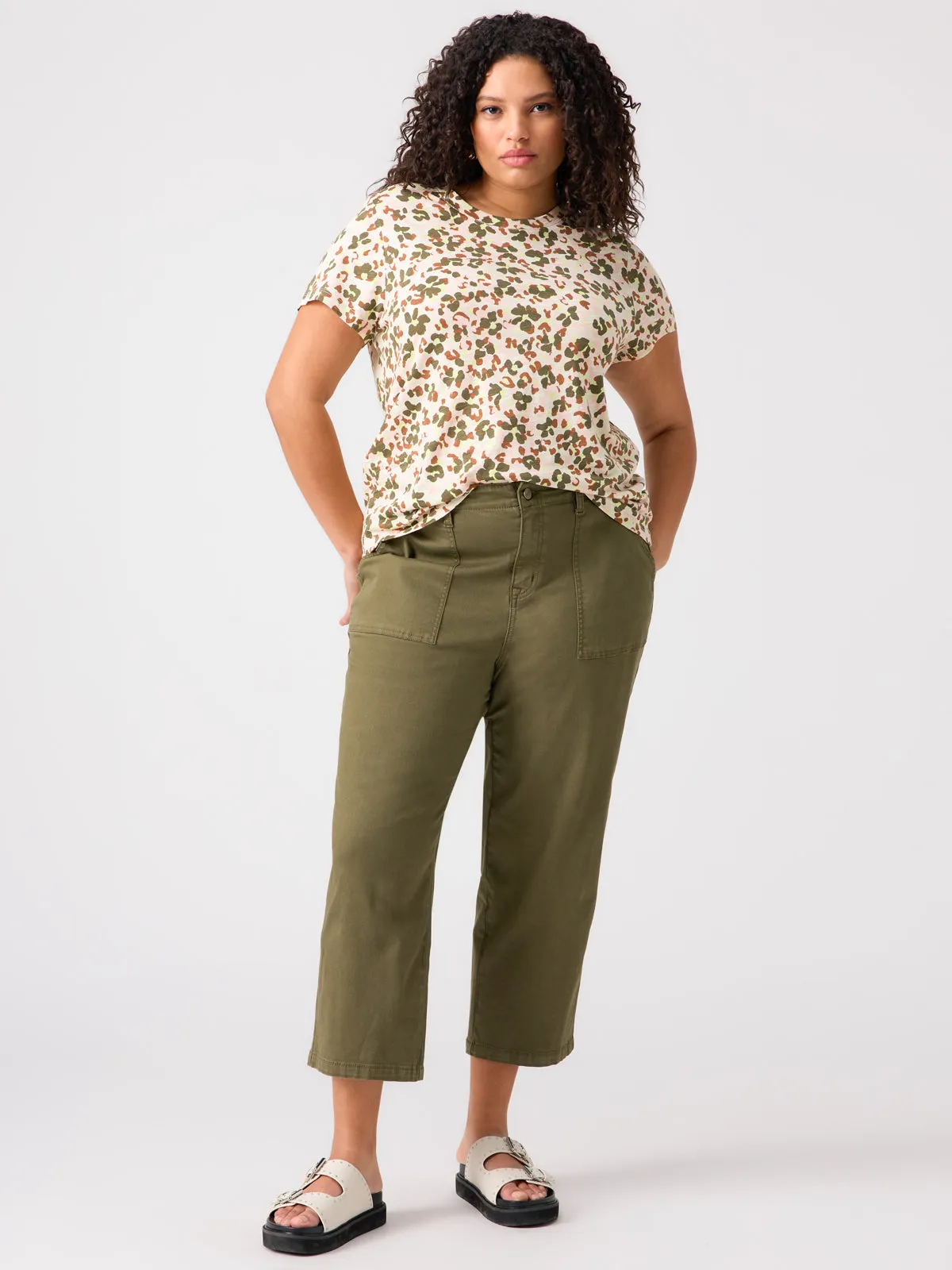 Vacation Crop High Rise Pant Burnt Olive Inclusive Collection