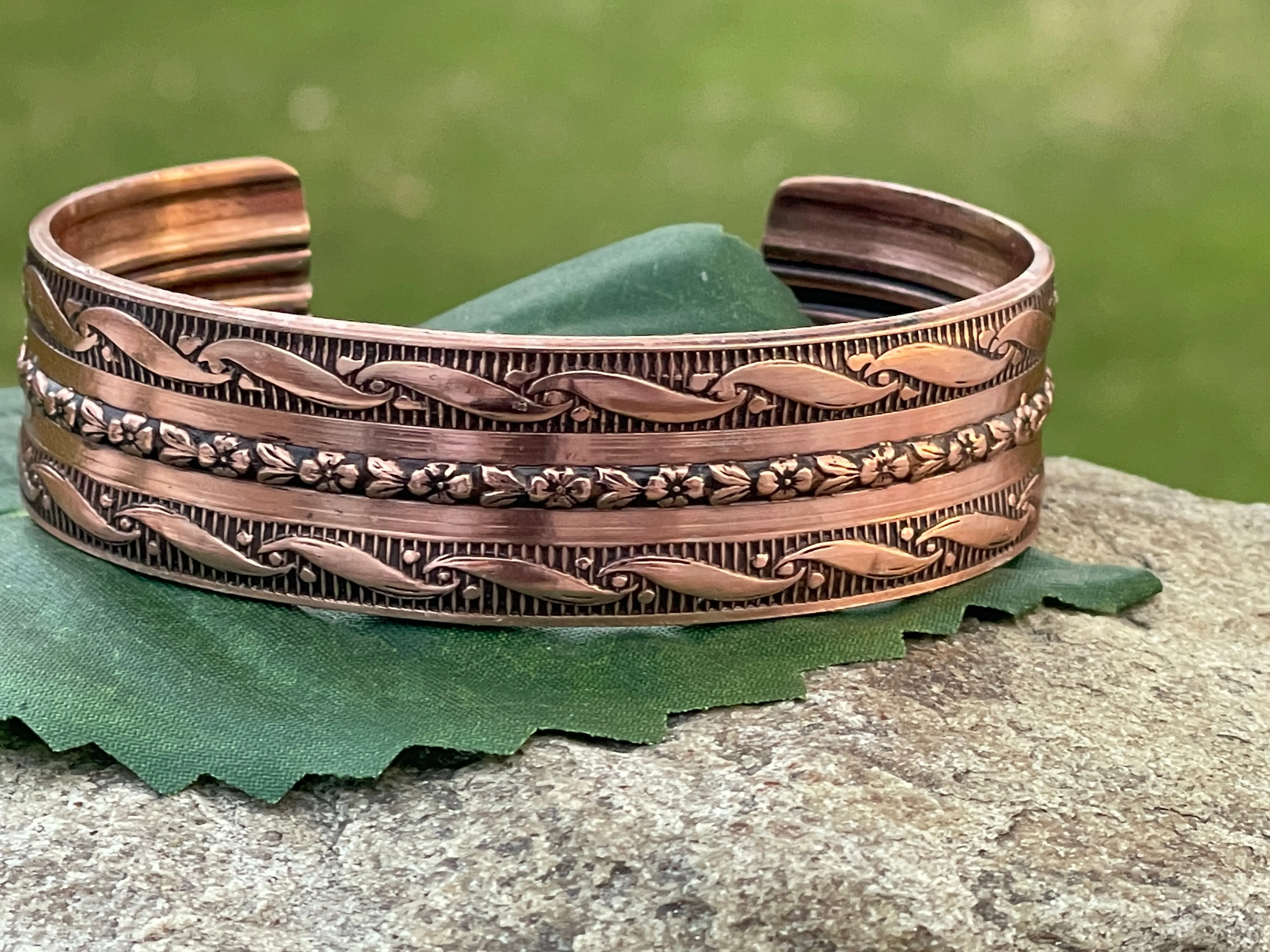 Victorian Trim Copper Cuff Bracelet