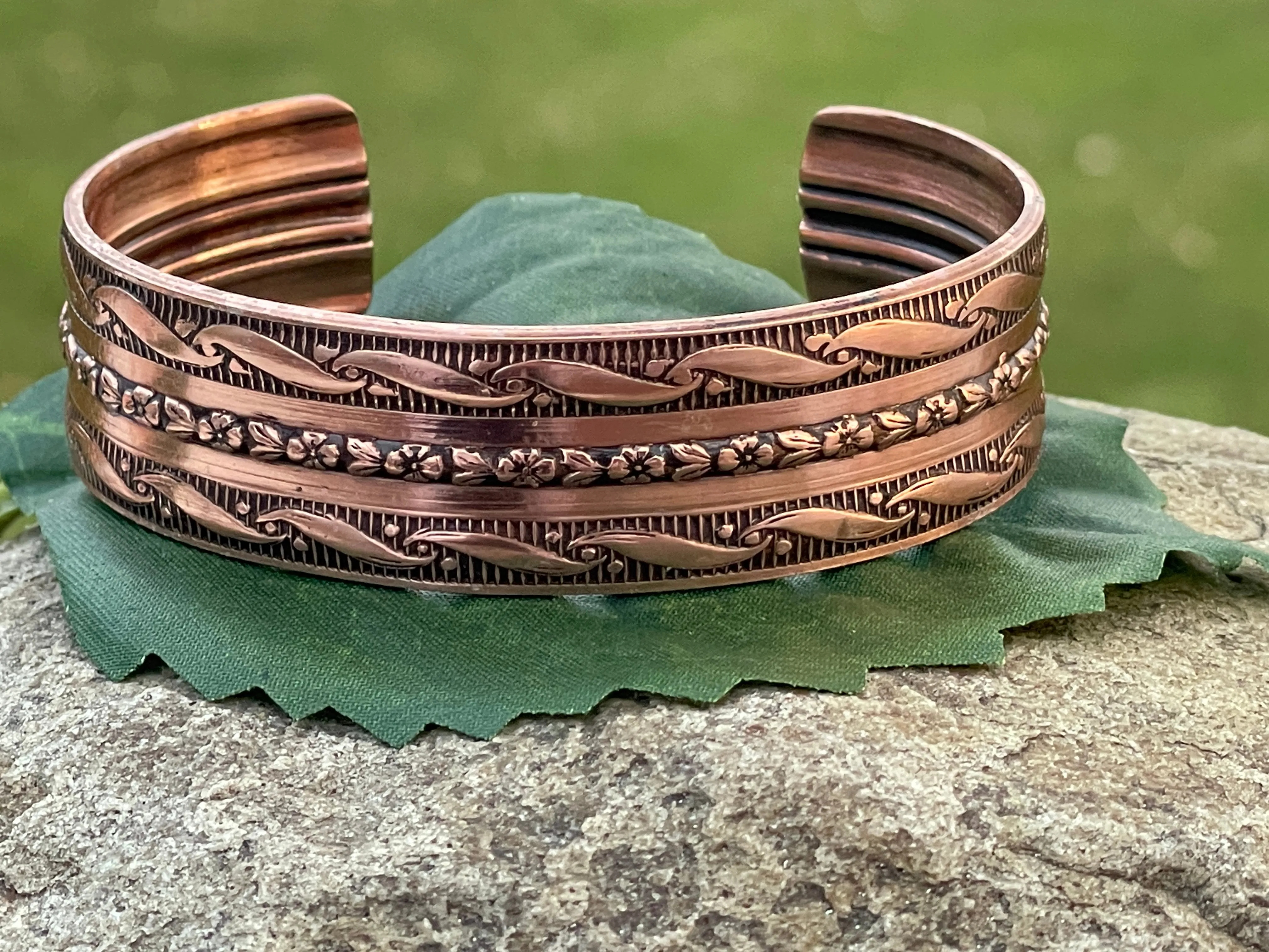 Victorian Trim Copper Cuff Bracelet